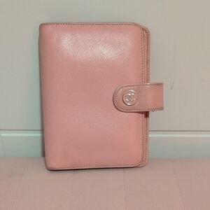 CHANEL Pink Grained Calfskin Organizer
